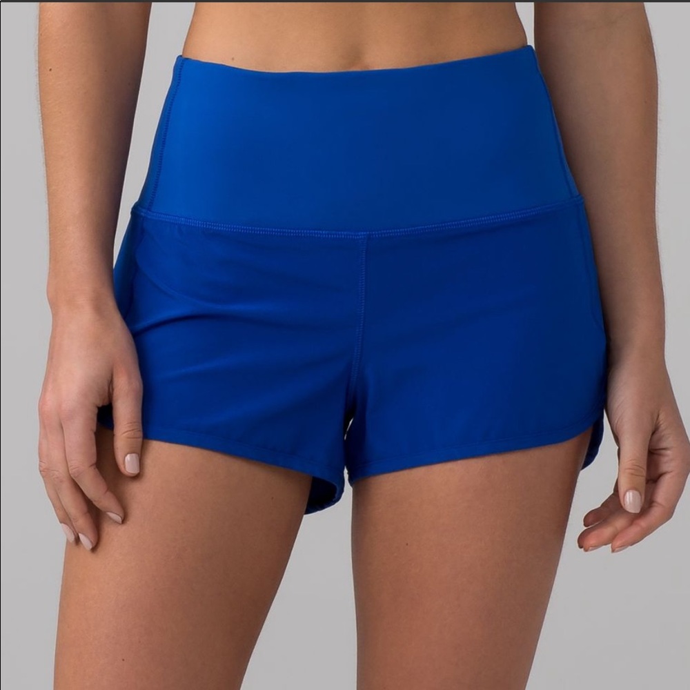 Blue High Rise ARFO “jet stream” sz 4 speed shorts